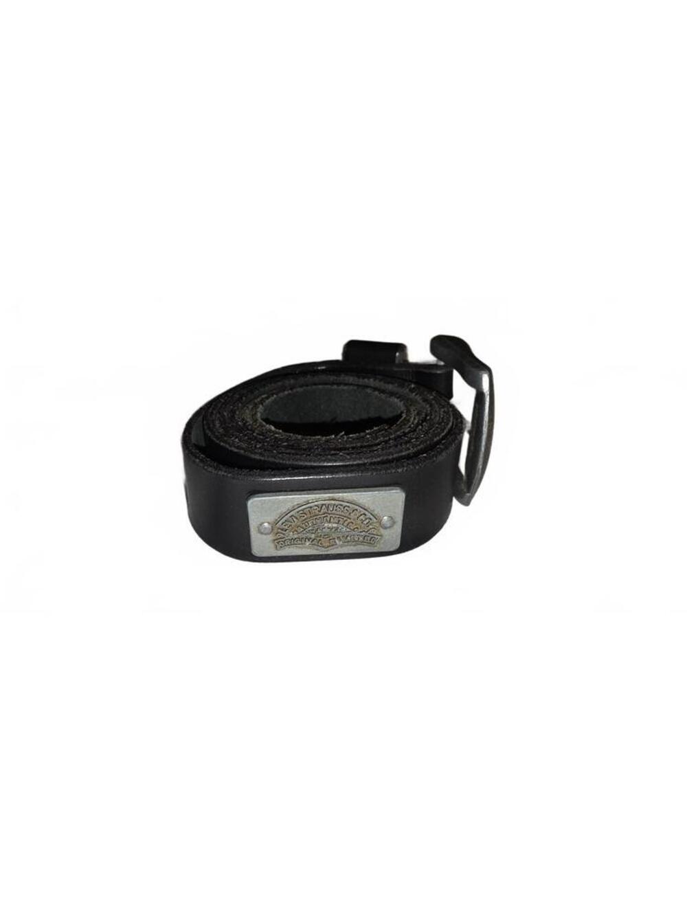 Vintage Levi's Black Full Grain Cowhide Leather Belt with Metal Buckle